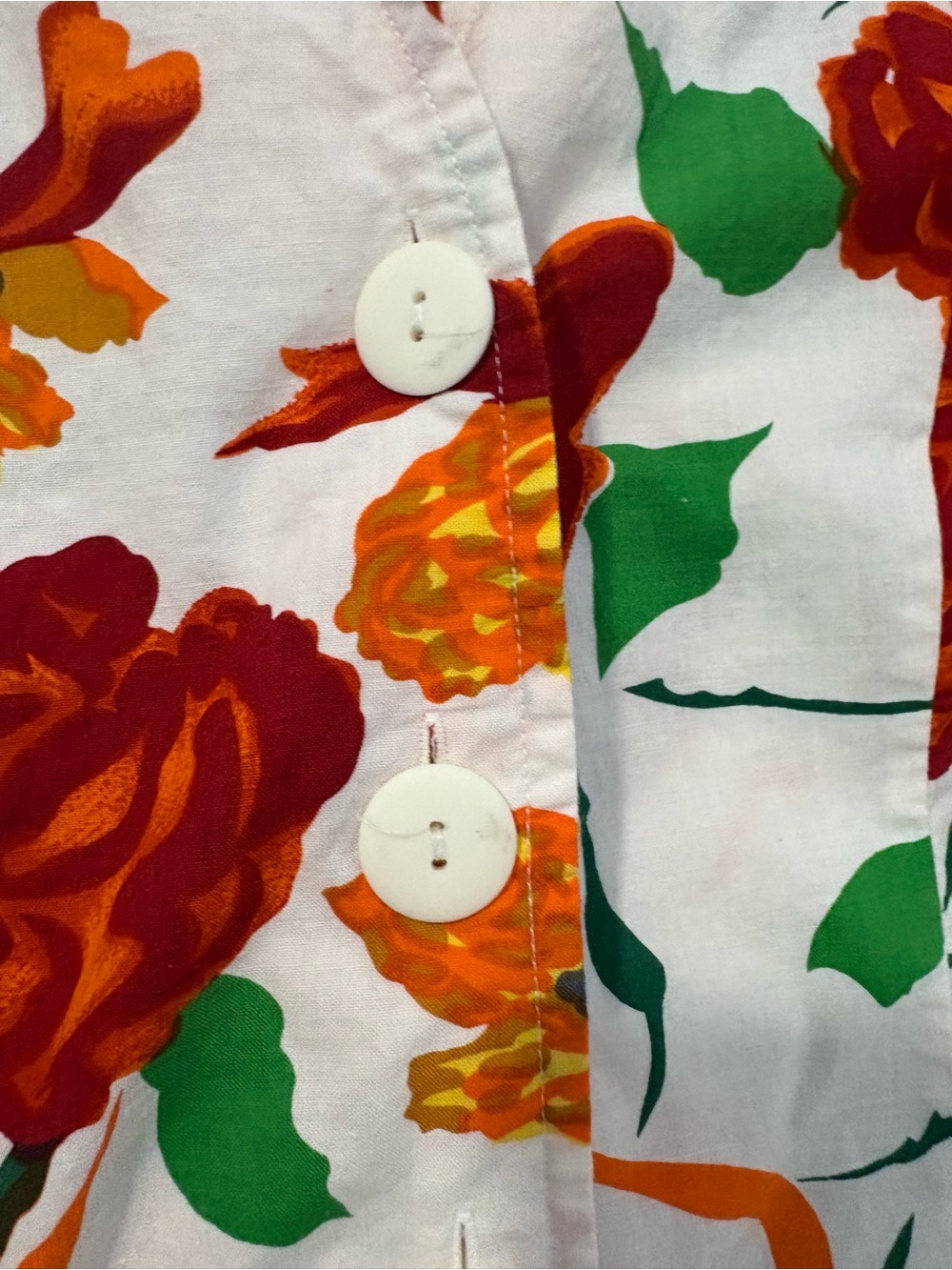 Vintage Two Roads Cotton‎ Floral Button-Front Sleeveless Top Vest Size Medium - Picture 10 of 10